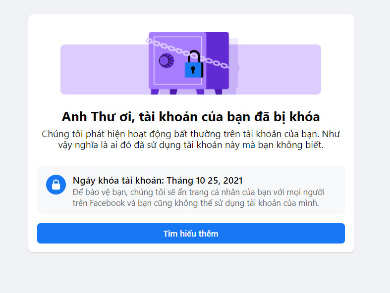 Mở khóa tài khoản Facebook do click nhầm vào link lạ  Ngolongndnet